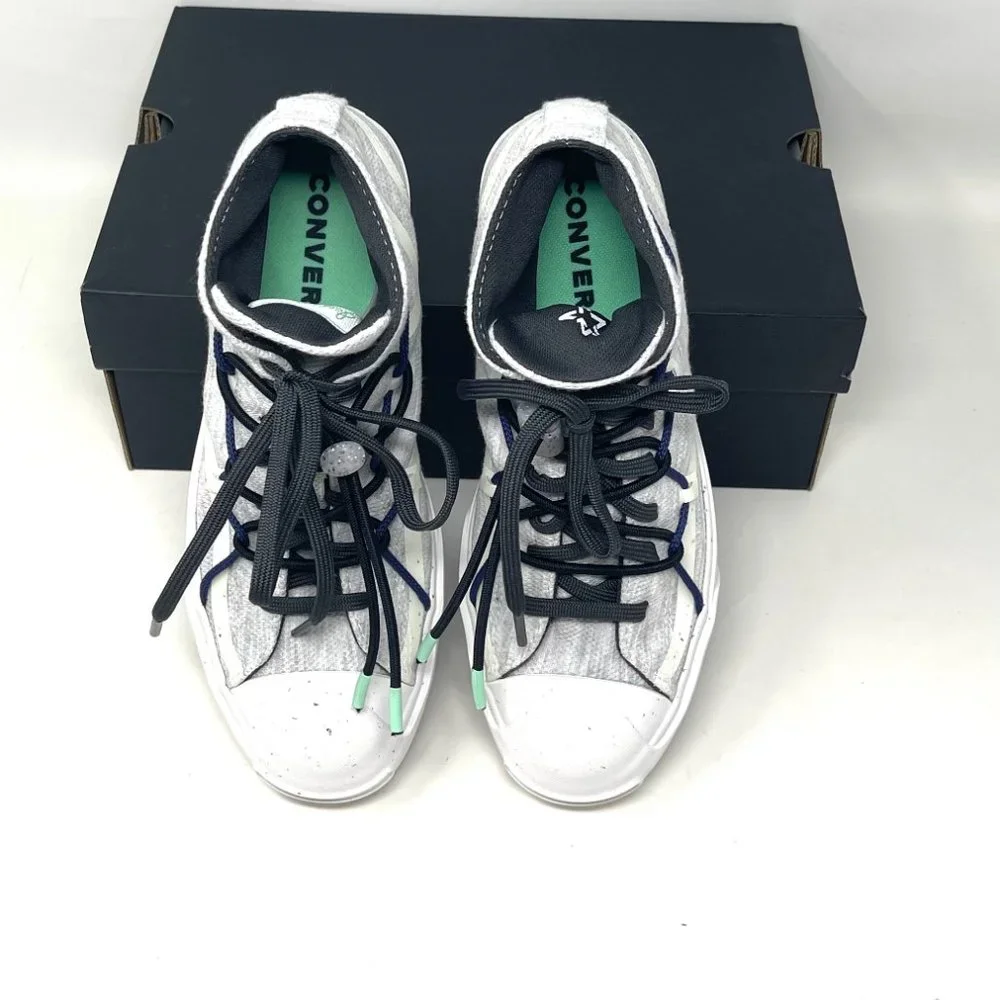 💖MEGA SALE💖Converse Jack Purcell Rally Mid White Gray Shoes Women  170947C
